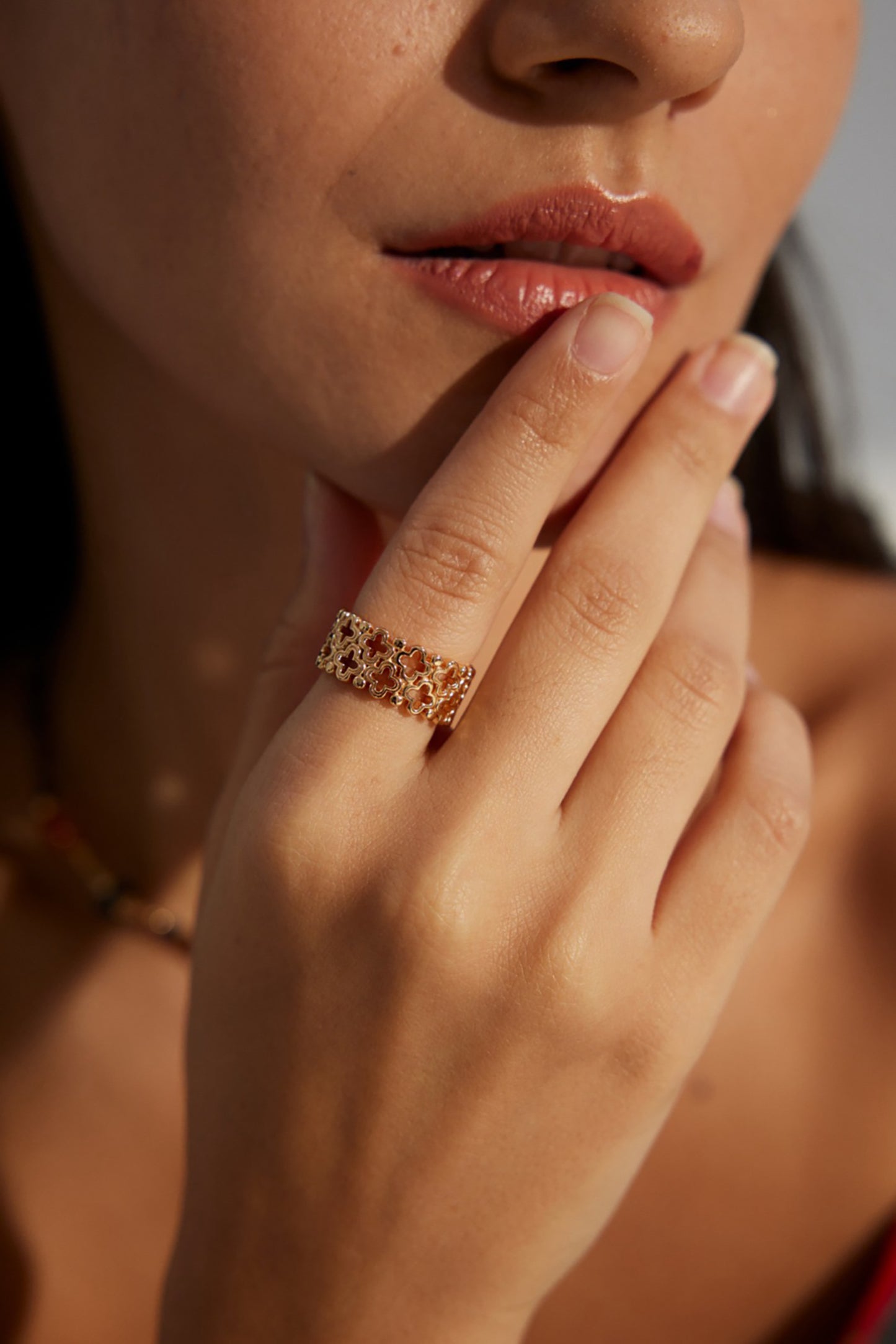 Filigree Gold Open Ring