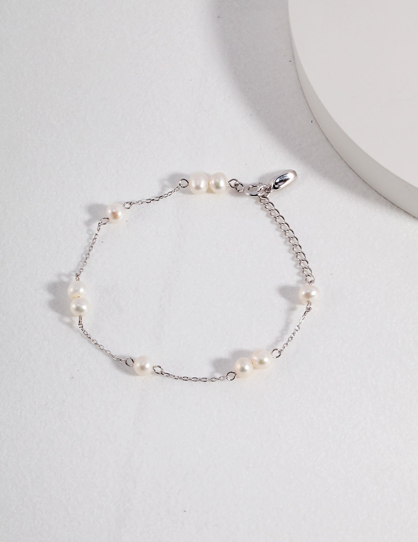 925 Silver With Freshwater Pearls Bracelet