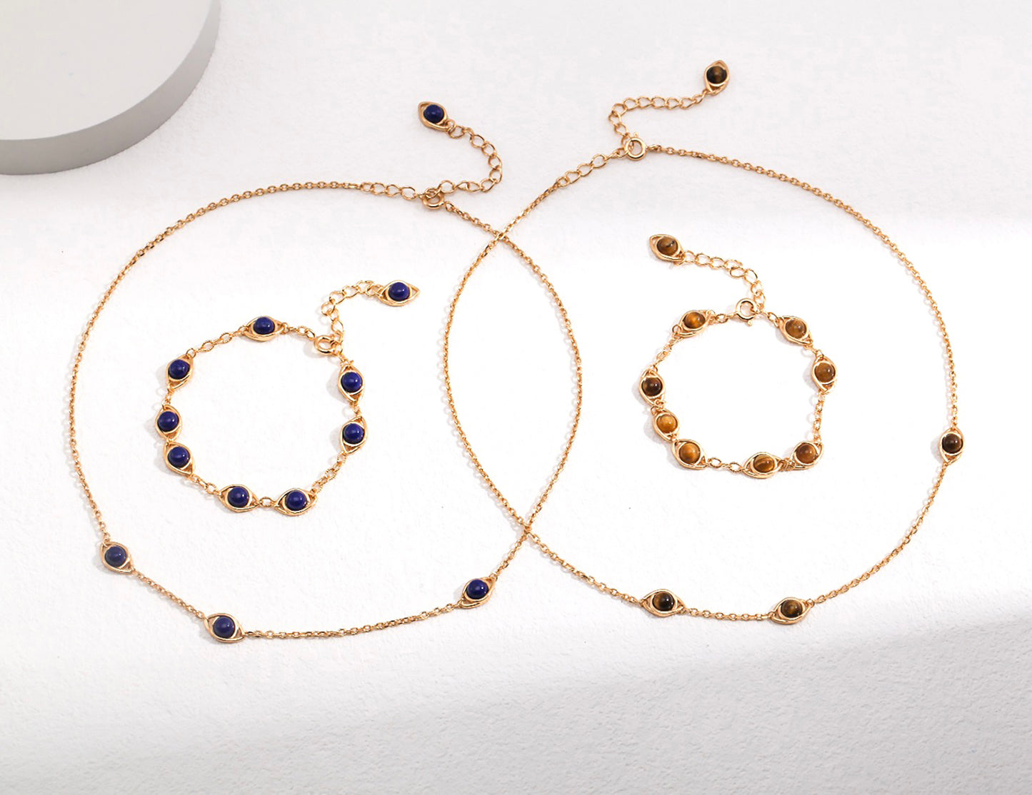 925 Silver Plated Gold With Tigereye Bracelet