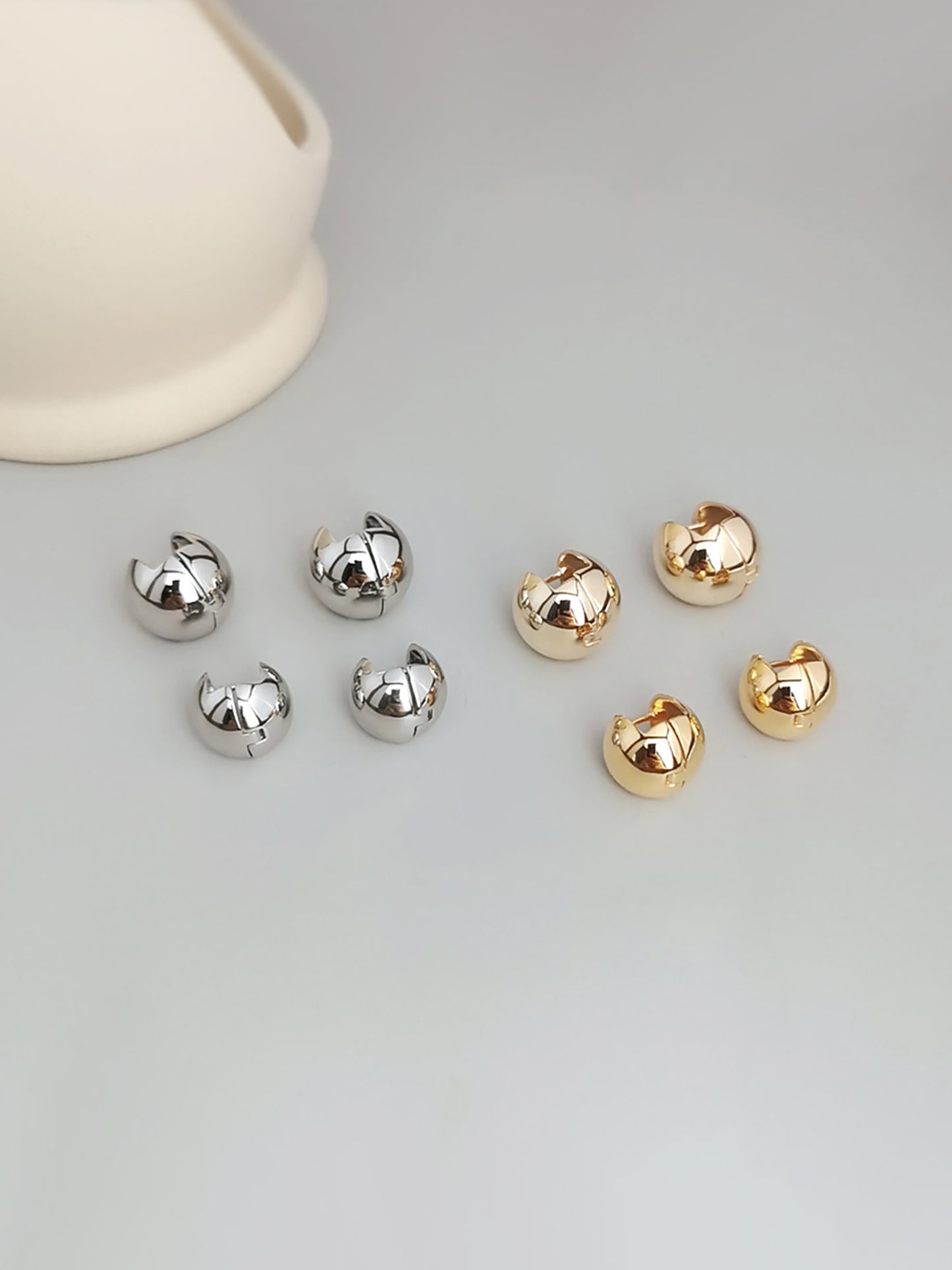 Ball Shape 925 Sterling Silver Earrings