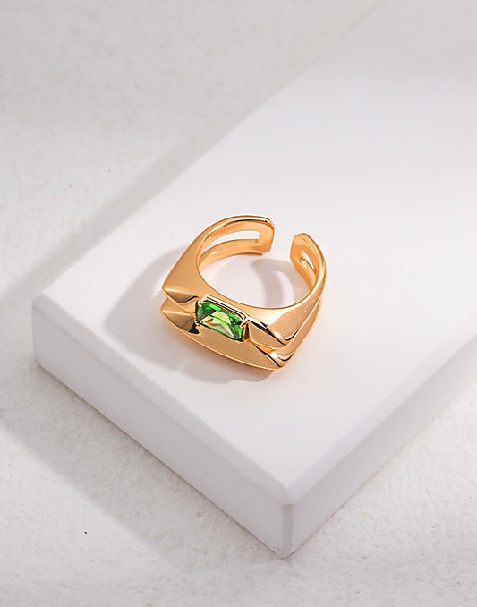 Modern Style 925  Silver With Zircon Ring