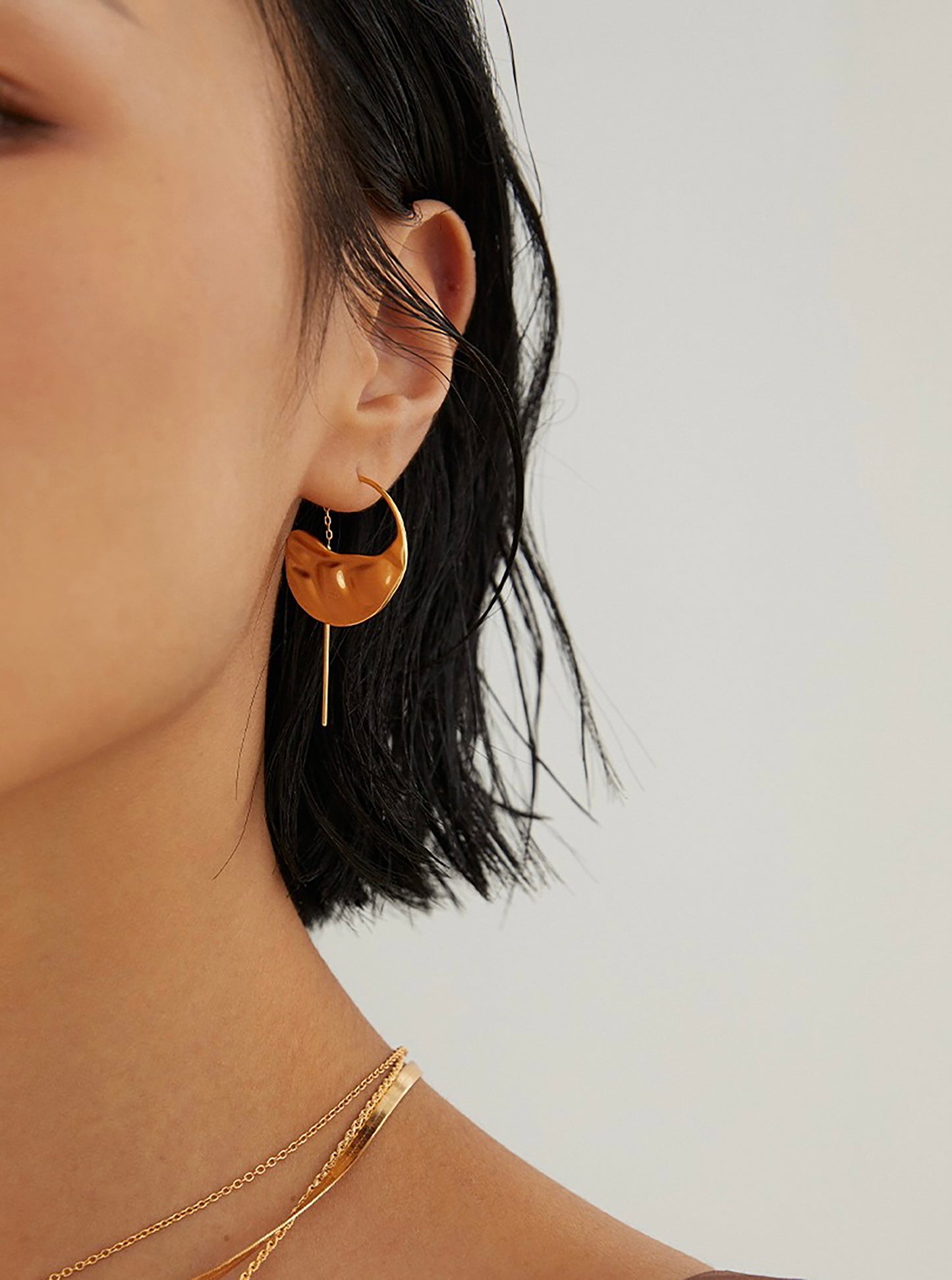 Semicircle 925 Sterling Silver Earrings