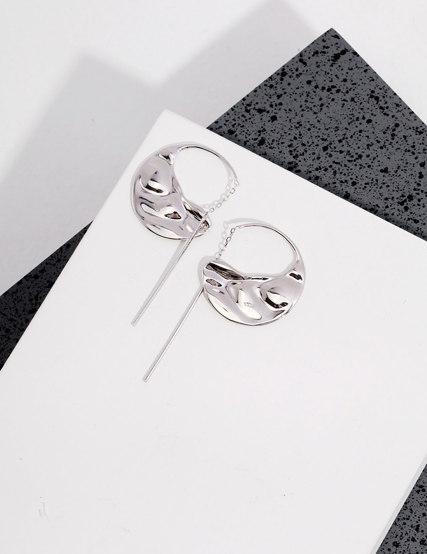 Semicircle 925 Sterling Silver Earrings