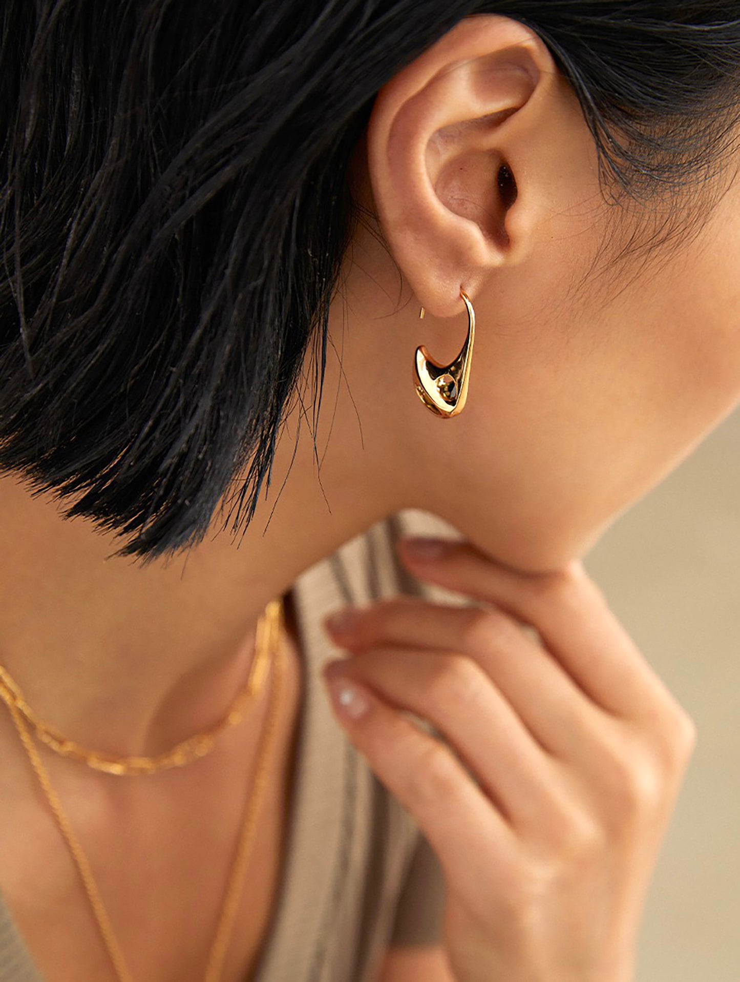 Sterling Silver with Zircon Earrings