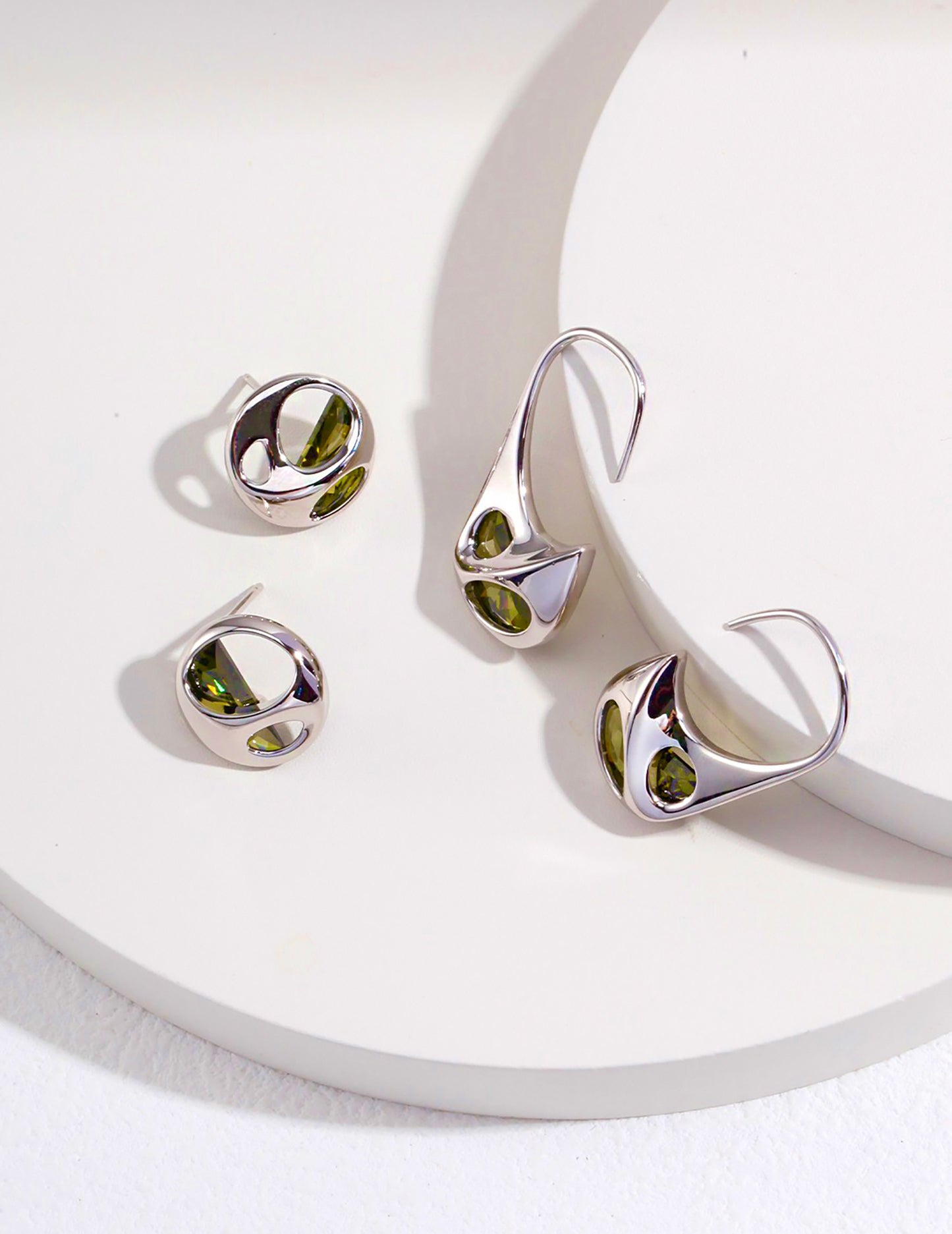 Sterling Silver with Zircon Earrings