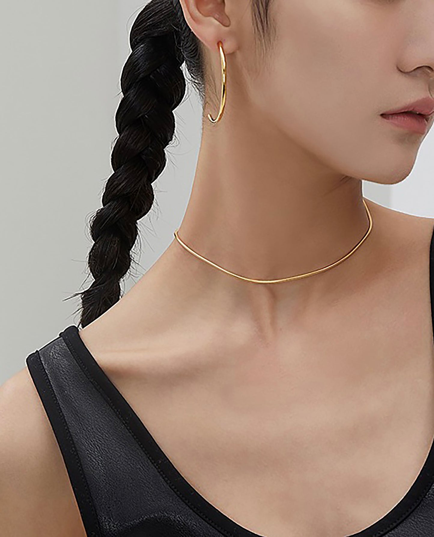 Half Circle Shaped 925 Silver Earrings