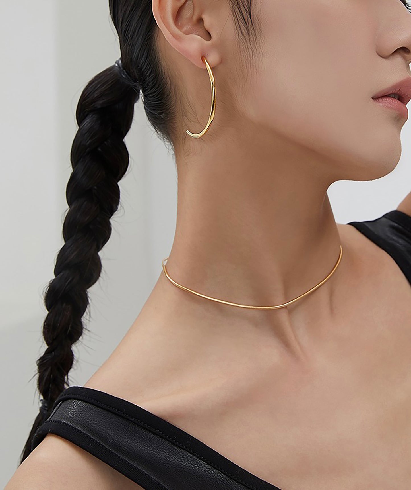 Half Circle Shaped 925 Silver Earrings