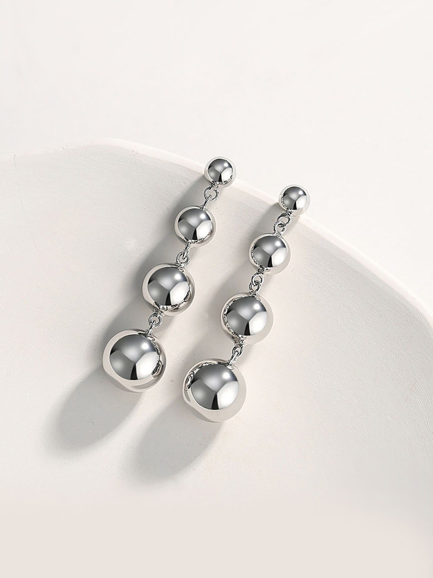 925 Silver Balls Dangle Earrings
