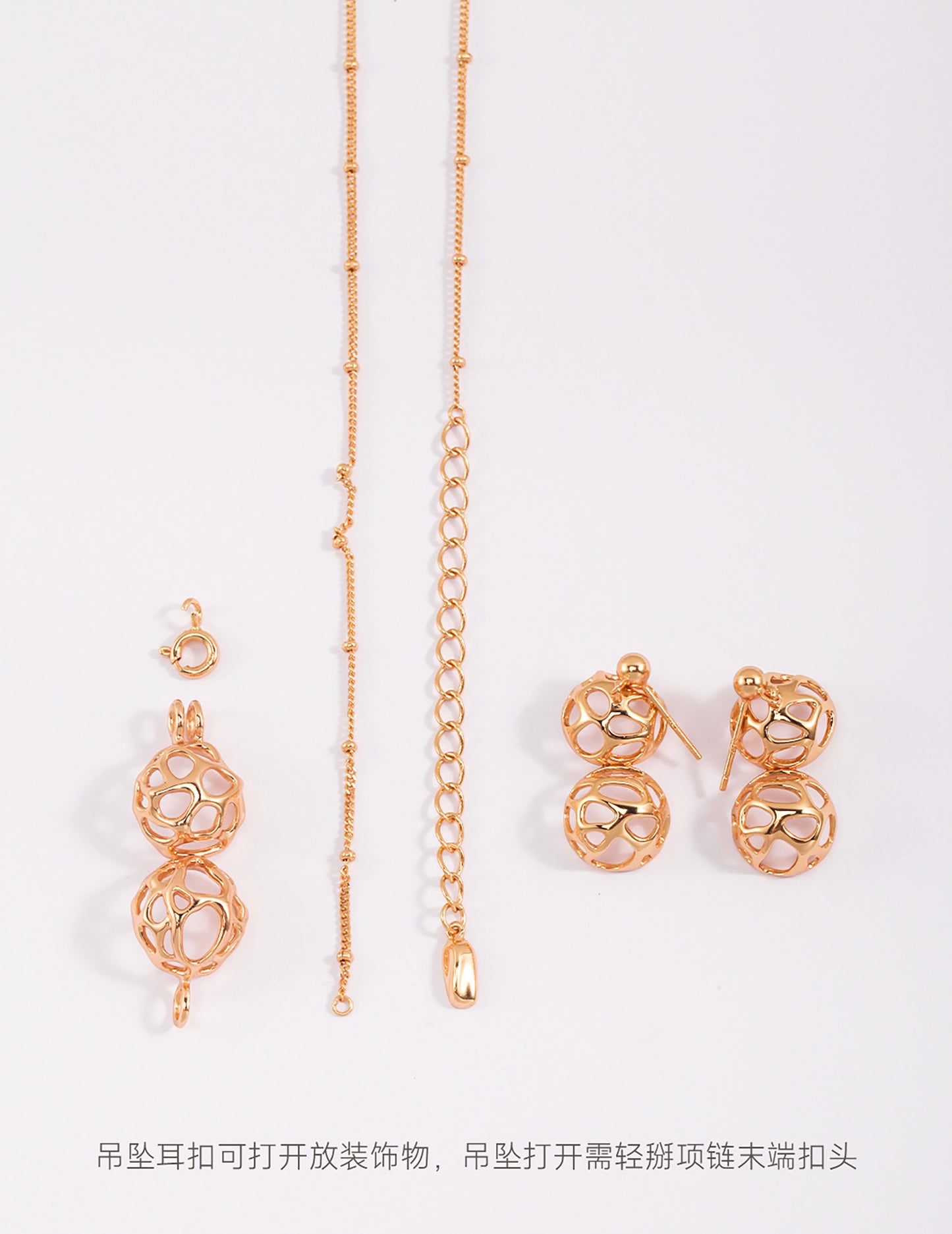 Aromatherapy Locket Pendant 925 SilverPlated Gold Necklace