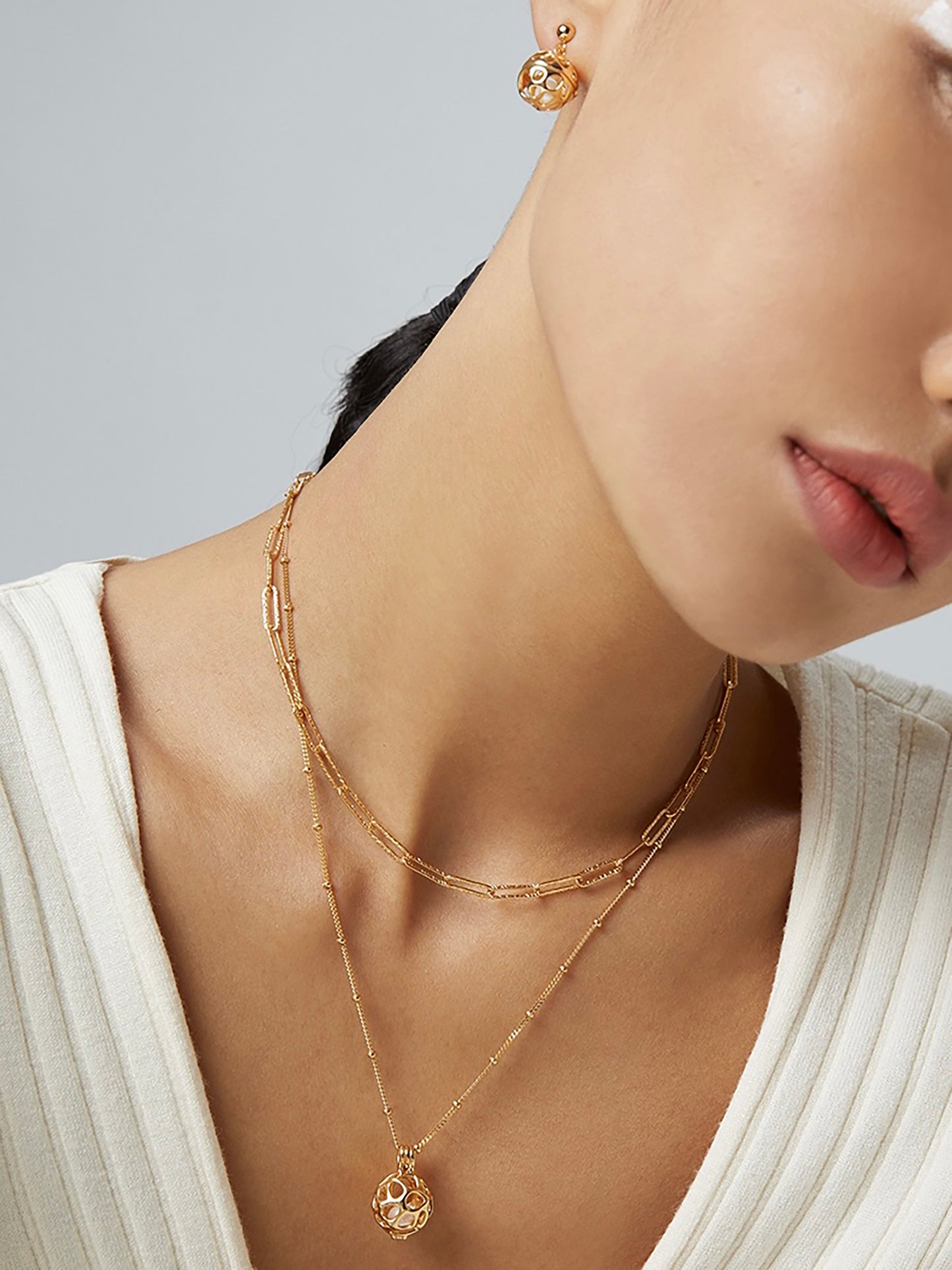 Aromatherapy Locket Pendant 925 SilverPlated Gold Necklace