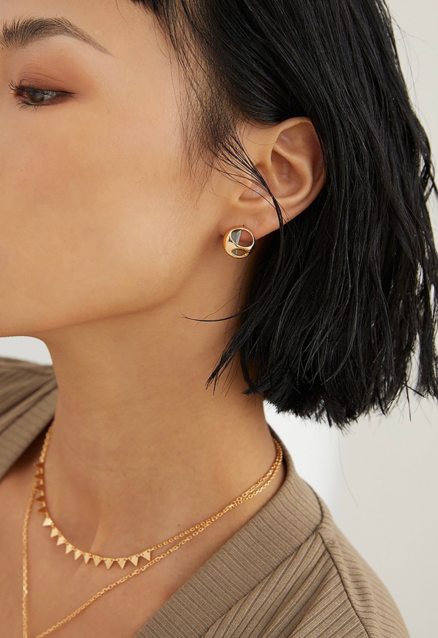 Bohemia Style  925 Silver Plated Gold Necklace