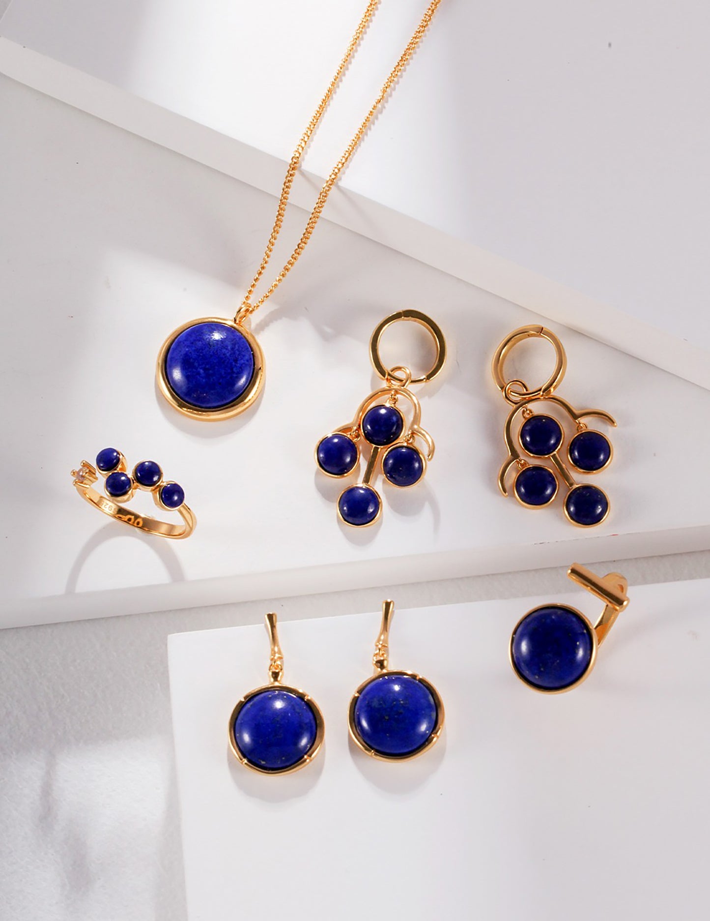 Lapis Stone Statement Earrings