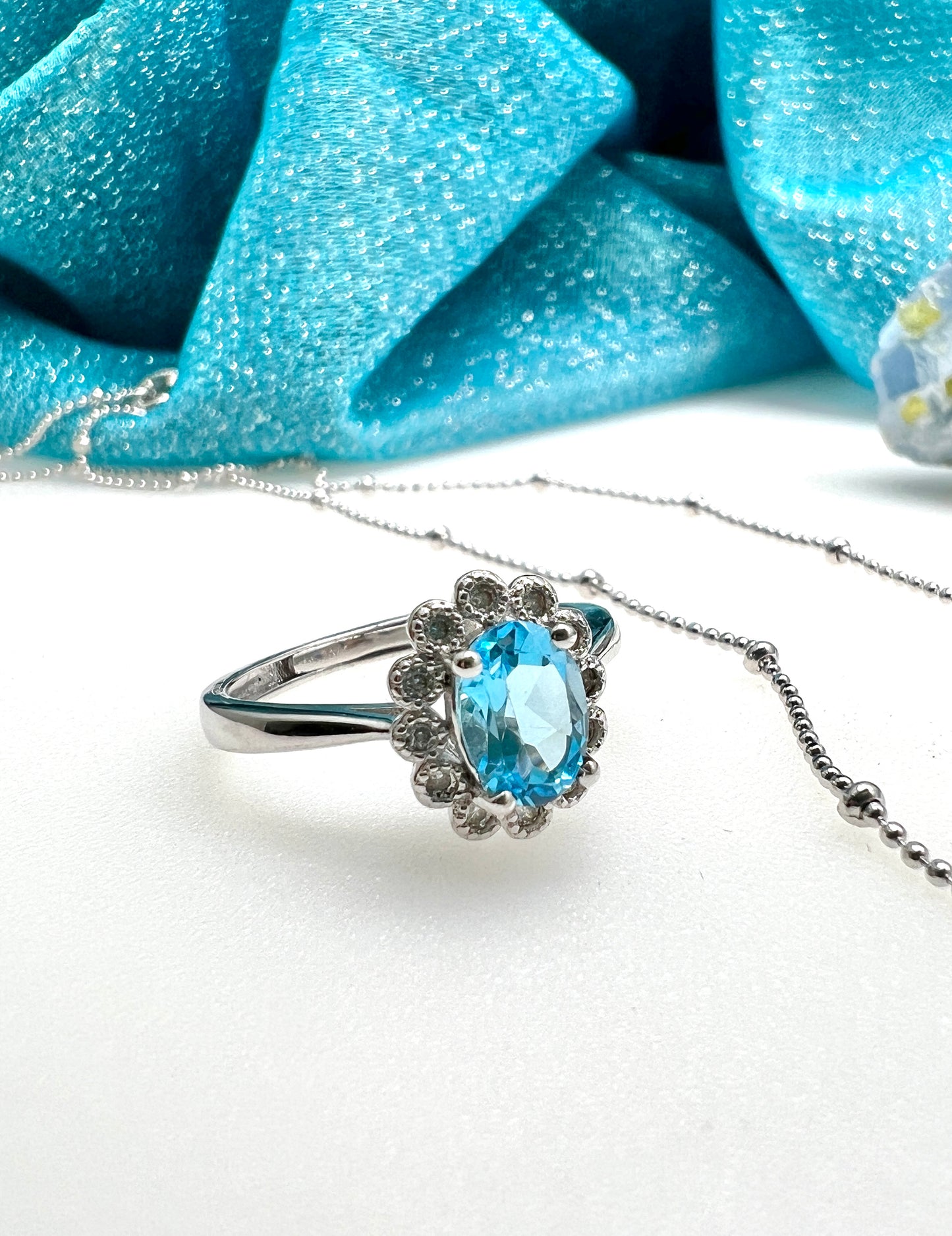 Topaz Stone Princess Diana Ring