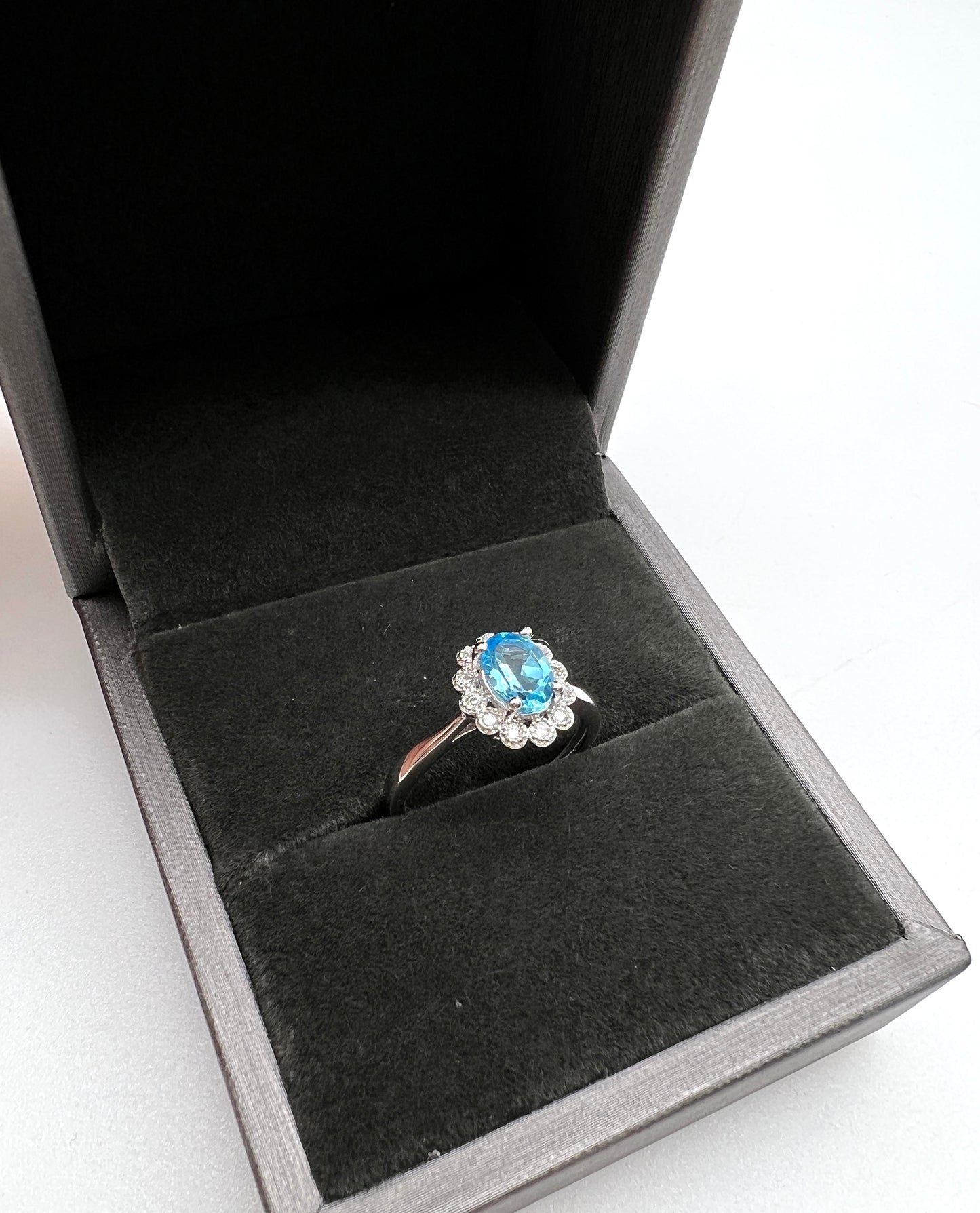 Topaz Stone Princess Diana Ring