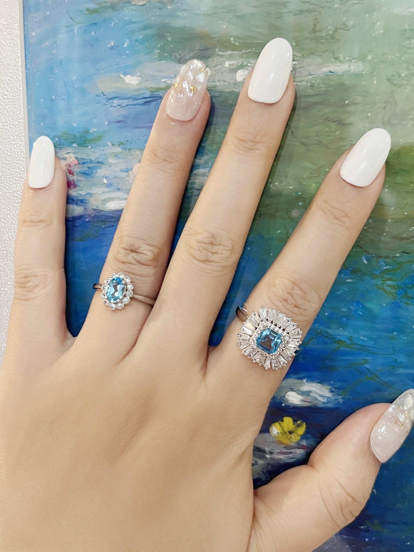 Topaz Stone Princess Diana Ring