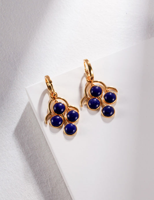 Lapis Stone Statement Earrings